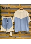 Parçalı Unisex Şortlu Takım - Mavi