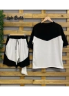 Parçalı Unisex Şortlu Takım - Siyah