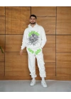 Spider Şardonlu Unisex Eşofman Takımı - Beyaz
