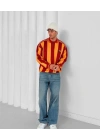 Taraftar Şardonlu Unisex Polo Yaka Sweatshirt Galatasaray