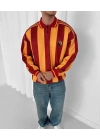 Taraftar Şardonlu Unisex Polo Yaka Sweatshirt Galatasaray