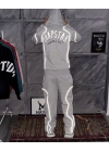 Trap Reflektör Detay Unisex Eşofman Takım Gri