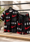 USA OVERSİZE UNİSEX ŞORTLU TAKIM