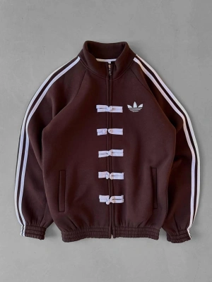 3 iplik Şardonlu Add Unısex Hırka Kahverengi