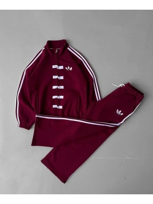 3 iplik Şardonlu Eşofman Takım Kırmızı