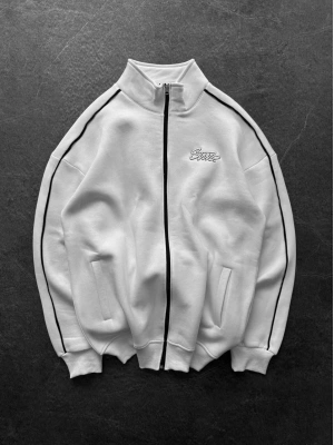 Swd Şardonlu Unisex Hırka Beyaz