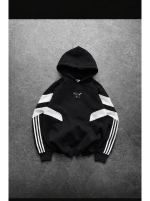 Kartal Taraftar Şeritli Oversize Sweatshirt