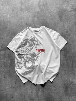 Trap Oversize Unisex Tshirt Beyaz