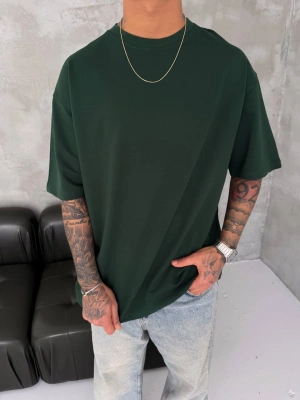 Basic Oversize Unisex Tshirt Yeşil
