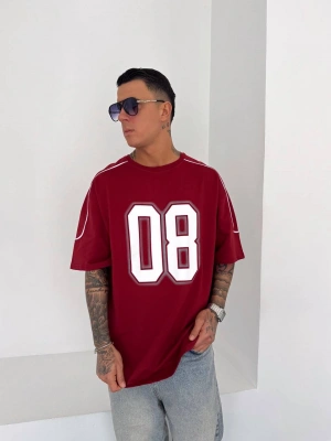 08 Oversize Unisex Tshirt Kırmızı