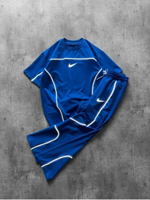 Reflektör Detay Unisex Eşofman Takım Mavi