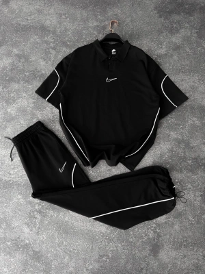 Paça Ayarlanabilir Nk Unisex Eşofman Takım Siyah