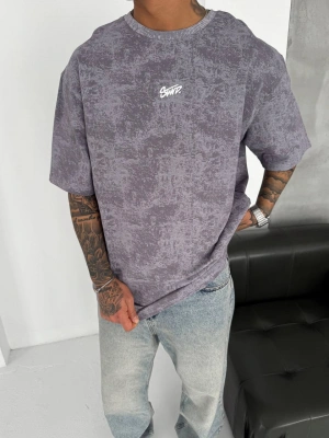 SW Yıkamalı Oversize Unisex Tshirt Gri