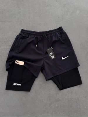 Spor Taytlı Şort Siyah