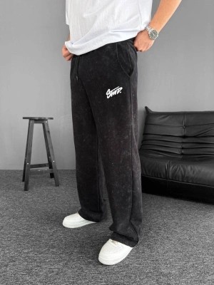 Bol Paça Ayarlanabilir Baggy Eşofman Siyah