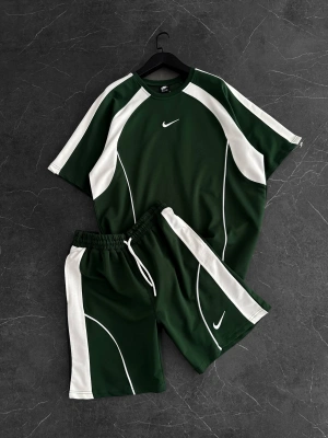 Oversize Nk Şortlu Takım Yeşil