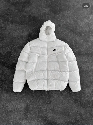 KAPÜŞONLU PUFFER ŞİŞME MONT BEYAZ