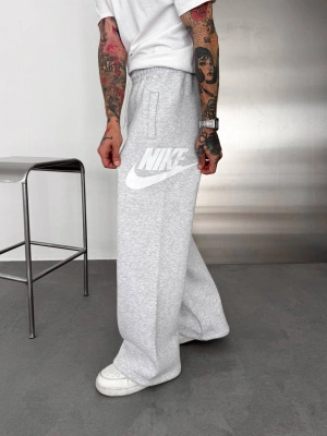BASKI DETAY BAGGY OVERSİZE EŞOFMAN GRİ