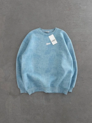 SWD YIKAMALI ŞARDONLU SWEATSHİRT BEBE MAVİSİ
