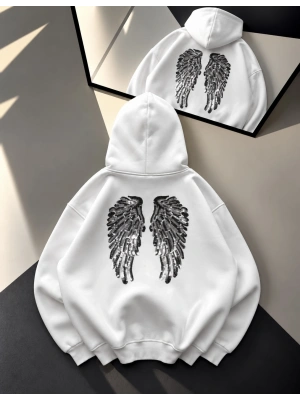 ANGEL ŞARDONLU SWEATSHİRT BEYAZ
