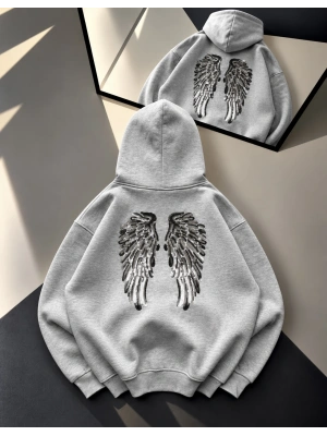 ANGEL ŞARDONLU SWEATSHİRT GRİ