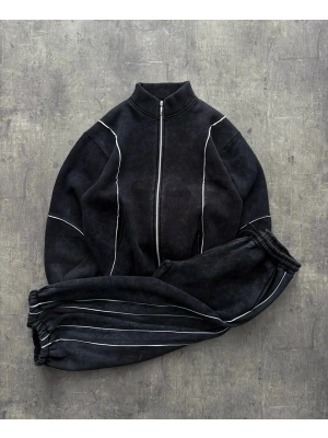 Ara Biyeli Şardonlu Unisex Eşofman Takımı