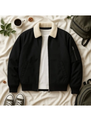 Basic Yaka Detay Bomber Ceket