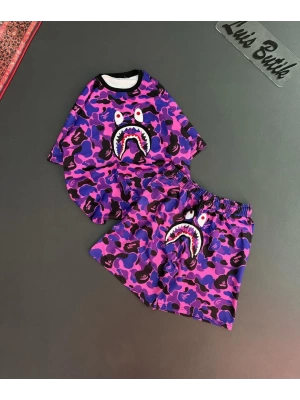Bp Unisex Şortlu Takım - Mor