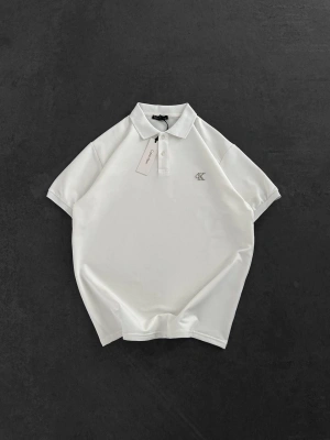 CK Polo Yaka Unisex Tshirt Beyazz