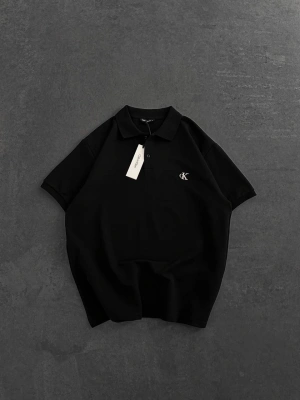 CK Polo Yaka Unisex Tshirt Siyahh
