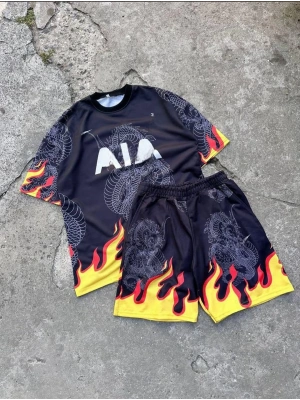 Flame Oversize Şortlu Takım