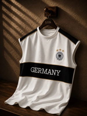 Germany Sıfır Kol Tshirt Beyaz
