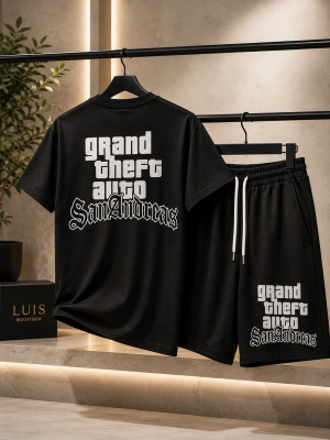 GTA OVERSİZE UNİSEX ŞORTLU TAKIM