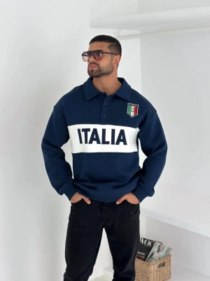 İTL Polo Yaka Sweatshirt - Lacivert