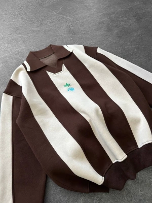 JS Polo Yaka Sweatshirt - Kahverengi