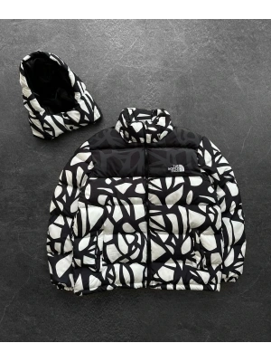 Nf Şapka Çıkarabilir Kapüşonlu Unisex Mont - Beyaz