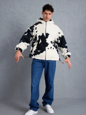 Peluş Kapüşonlu Unisex Hırka