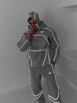 Reflektör Detay Unisex Eşofman Takımı Gri