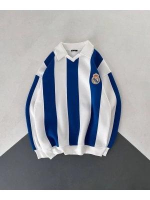 RM Polo Yaka Sweatshirt Beyaz