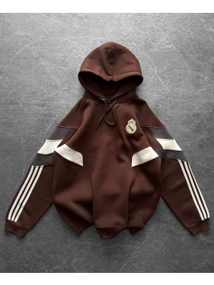 RM Şardonlu Unisex Sweatshirt - Kahverengi