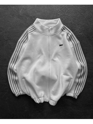 Sw Unisex Şardonlu Hırka - Beyaz