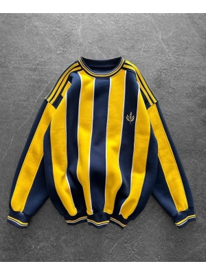 Taraftar Ribanalı Unisex Bisiklet Yaka Sweatshirt Fenerbahçe