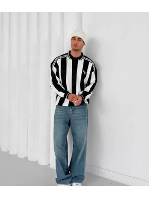 Taraftar Şardonlu Unisex Polo Yaka Sweatshirt Beşiktaş