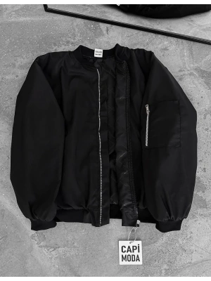 Unisex Bomber Ceket Siyah