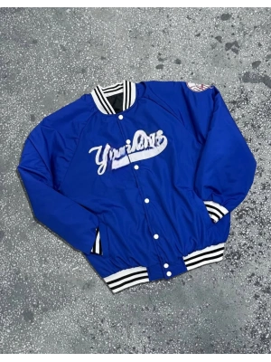 Yankes Dolumlu Unısex Bomber ceket Mavi