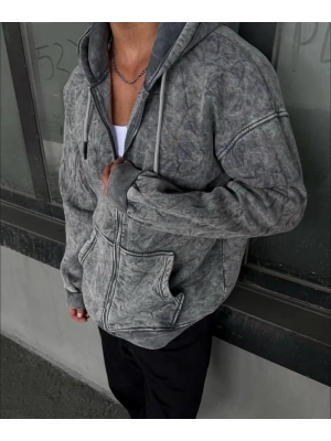 Yıkamalı Şardonlu Unisex Hırka