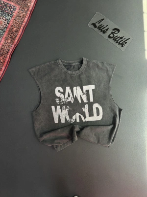 Sıfır Kol Saint Yıkamalı Unisex Oversize Tshirt