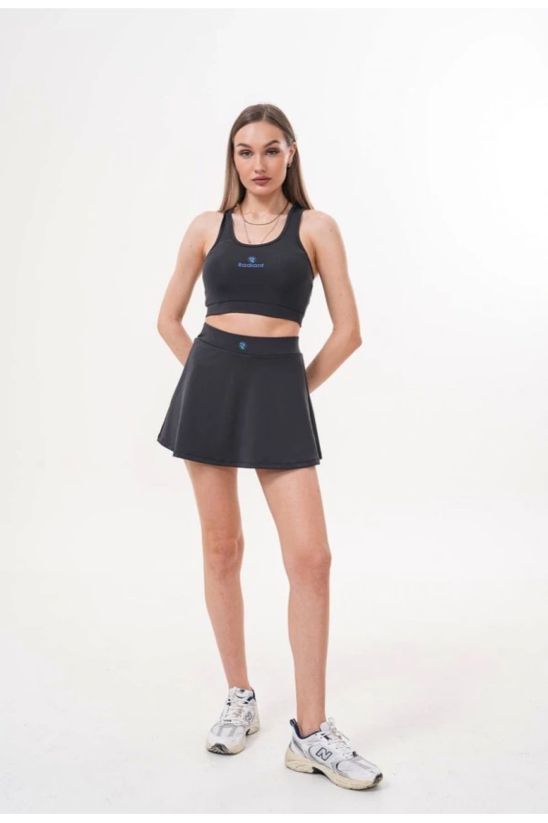 Kadın Etek Tayt Crop Tenis İkili Takım