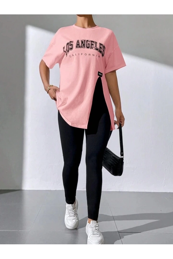 Kadın T-Shirt Tayt 2li Takım Los Angeles