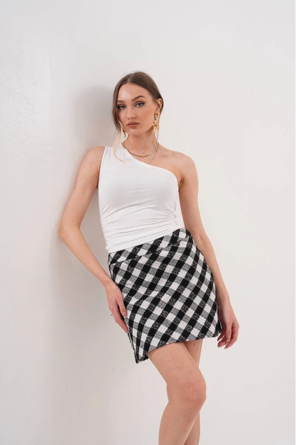 Kadın Tek Omuz Body Beyaz Renk